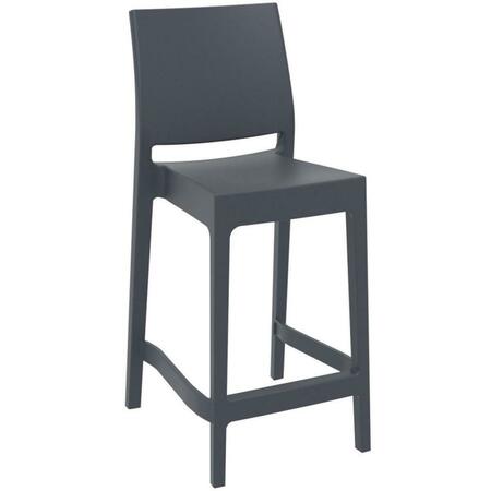 SIESTA Maya Resin Counter Stool Dark Gray, 2PK ISP100-DGR